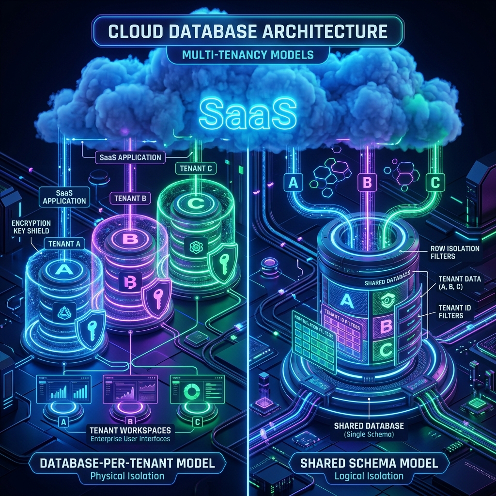 The SaaS Multi-Tenancy Blueprint: Database-Per-Tenant vs Shared Schema with Row Isolation
